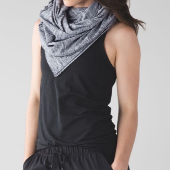 Lululemon Vinyasa Scarf (Braid) Space Dye Camo Seal Grey Deep Coal New - Picture 2 of 10